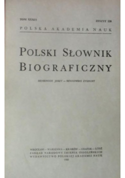 Polski Słownik Biograficzny Zeszyt 128