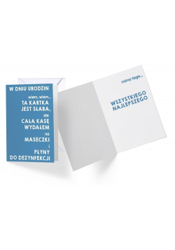 Karnet B6 PP-2175 Urodziny, kasa na maseczki