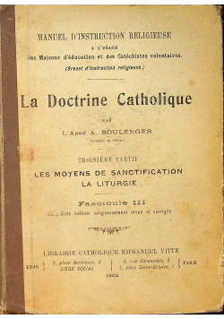 La doctrine catholique 1922r