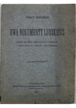 Dwa dokumenty ludzkości 1907 r.