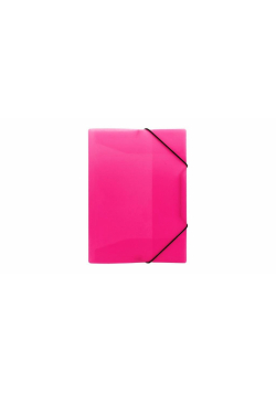 Teczka z gumką A4 PP neon różowa