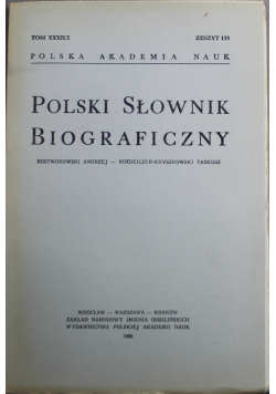 Polski słownik biograficzny Tom XXXII Nr 2 Zeszyt 133