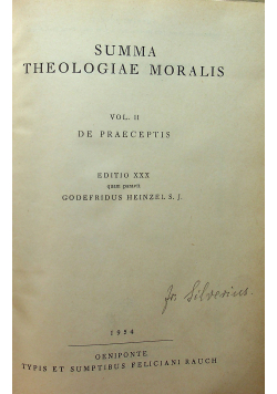 Summa theologiae moralis vol II