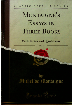 Montaignes Essays in three books vol 2 Reprint