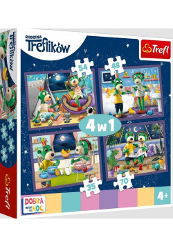 Puzzle 4w1 Wieczorne rytuały Treflików TREFL