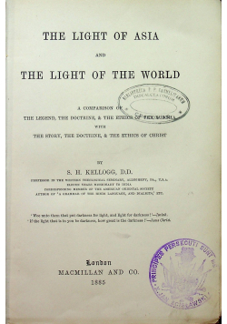 The Light of Asia and the Light of the World 1885 r.