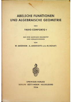 Abelsche Funktionen und Algebraische Geometrie