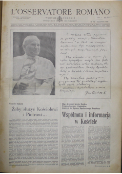 LOsservatore Romano 12 numerów
