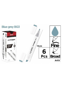 Marker Chromax z 2 końcówk. blue grey BG3 (6szt)