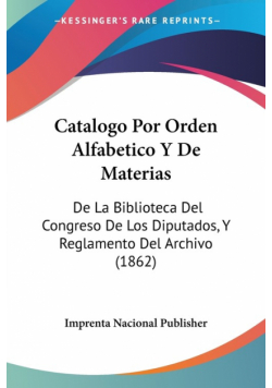 Catalogo Por Orden Alfabetico Y De Materias
