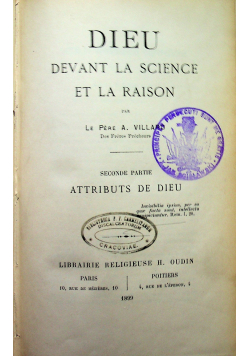 Dieu devant la science et la raison seconde partie 1899 r