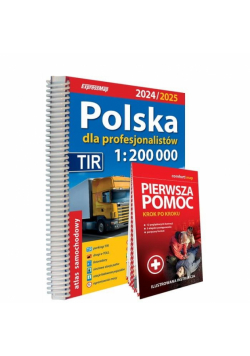 Polska Atlas Samochodowy dla profesjonalistów 1:200 000 pierwsza pomoc 2024/2025