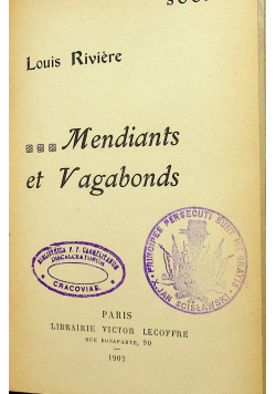 Mendiants et Vagabonds1902 r.