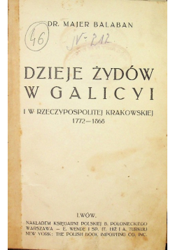 Dzieje Żydów w Galicyi 1914 r.