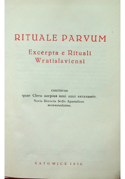 Rituale Parvum Excerpta e Rituali Wratislaviensi wersja kieszonkowa