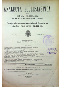 Analecta Ecclesiastica 1904 r