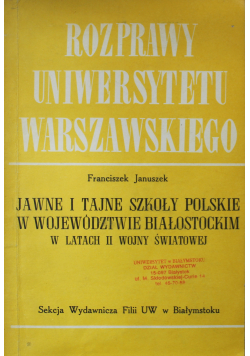 Rozprawy Uniwersytetu Warszawskiego