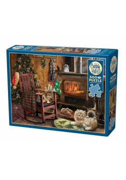 Puzzle 500 Kocięta przy piecyku G3