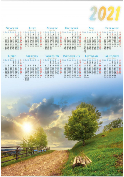 Kalendarz 2021 Jednoplanszowy Droga