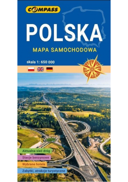 Mapa samochodowa. Polska 1:650 000 w.2021