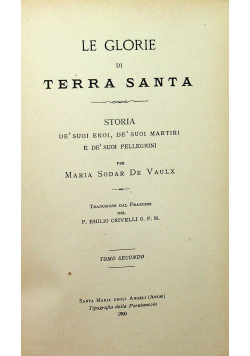 Le Glorie di Terra Santa 1900 r