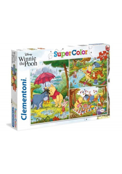 Puzzle Supercolor Kubuś Puchatek 3x48