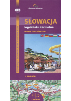 Słowacja kąpieliska termalne: Mapa turystyczna 1:500 000