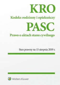 KRO Prawo o aktach stanu cywilnego stan15.08.19