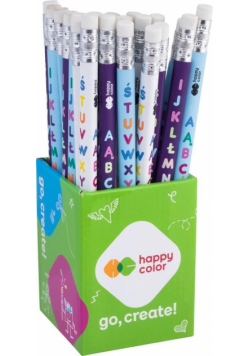 Ołówek trójkątny jumbo 2B (24szt) HAPPY COLOR