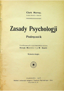 Zasady psychologji 1906 r.
