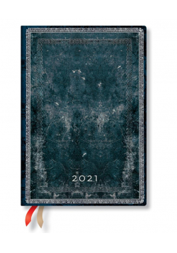 Kalendarz książkowy midi 2021 12M Midnight Steel