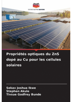 Propriétés optiques du ZnS dopé au Cu pour les cellules solaires