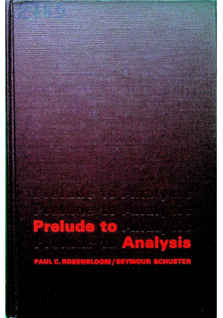 Prelude to analysis
