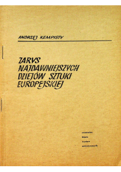 Zarys najdawniejszych dziejów sztuki europejskiej