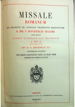Missale Romanum 1935 r