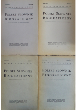 Polski Słownik Biograficzny Tom XVI  Nr 1 do 4