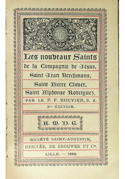 Les nouveaux Saints de la Compagnie de Jesus 1888 r.