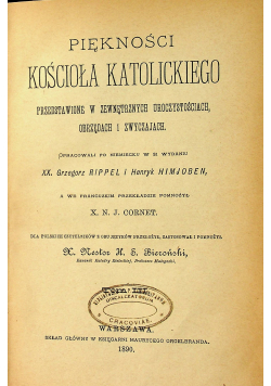 Piękności kościoła katolickiego 1890 r