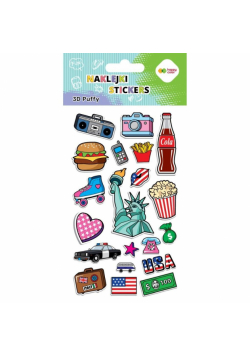 Naklejki 3D Puffy Funky Usa 10x20cm HAPPY COLOR