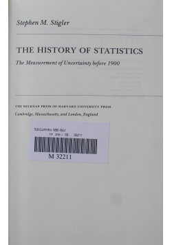 The history of statistics