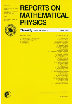 Reports on Mathematical Physics 83/3/2019