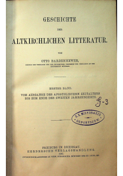 Geschichte altkirchlichen litteratur 1902r