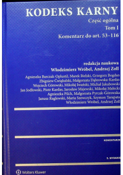 Kodeks Karny Część Ogólna T1 Komentarz art 1 116