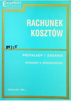 Rachunek kosztów Przykłady i zadania