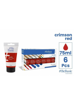 Farba akrylowa - karmazynowa czerwień 75ml (6szt)