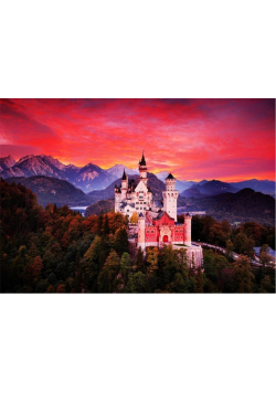 Puzzle 1000 Zamek Neuschwanstein z zachodem słońca