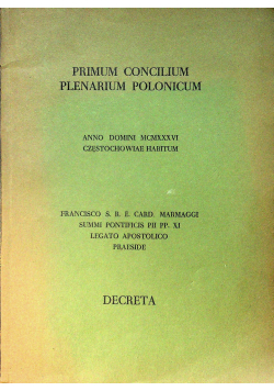 Primum Concilium Plenarium Polonicum  1937 r