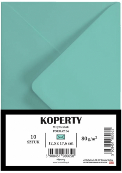 Koperty B6 miętowe 10szt