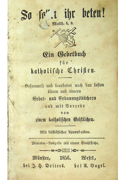 So sollet ihr beten 1856 r.