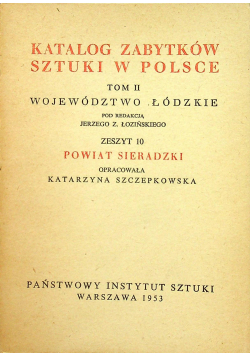 Katalog zabytków sztuki w Polsce Tom II Zeszyt 10